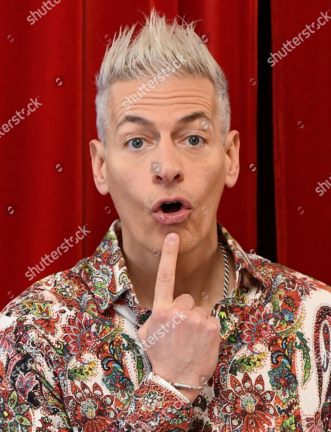 Italian Actor Giovanni Vernia Poses During Editorial Stock Photo 