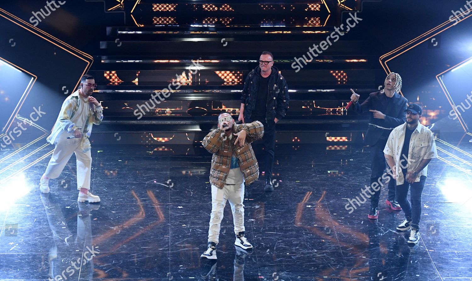 Gigi Dalessio Five Italian Rappers Perform Editorial Stock Photo ...