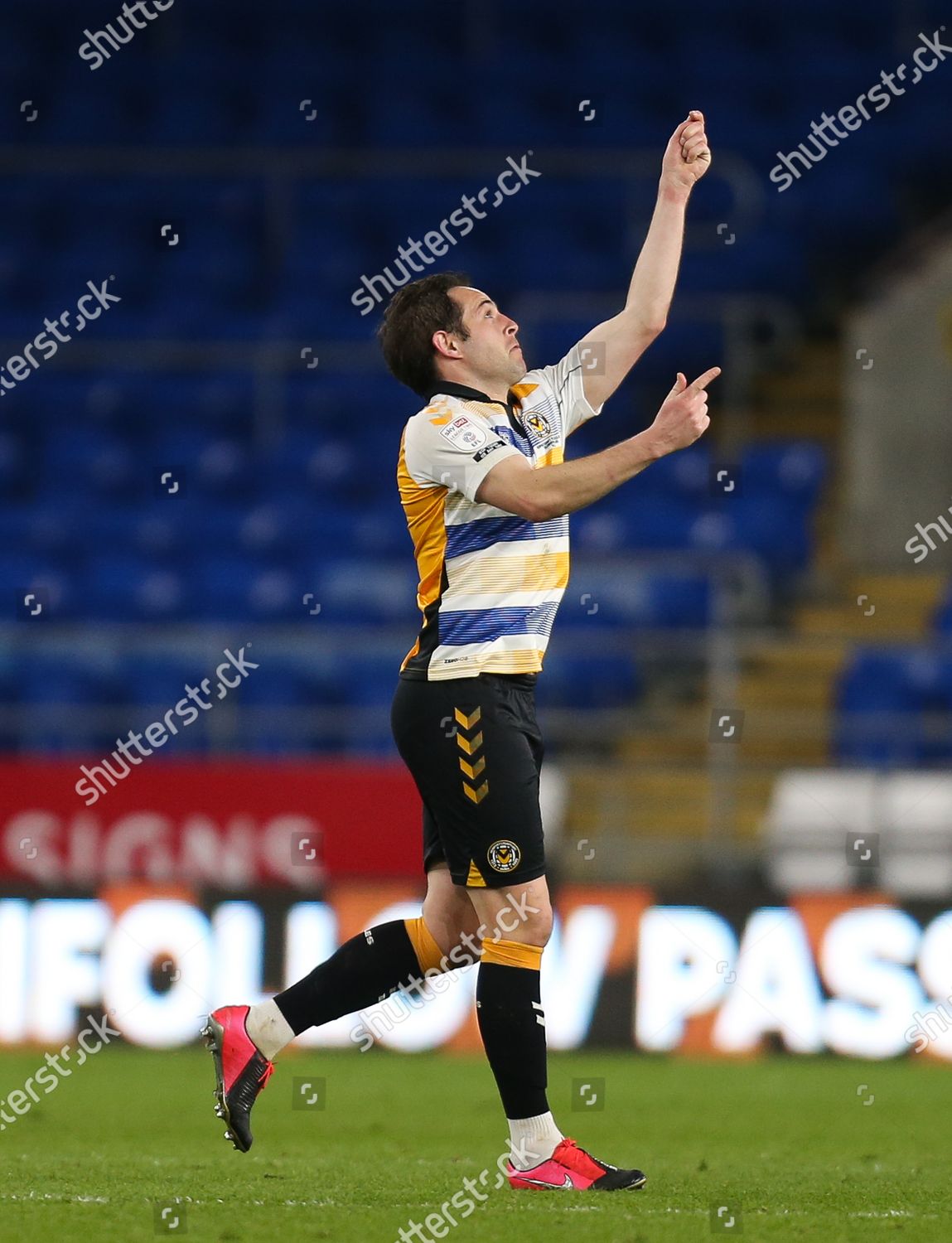 Matty Dolan Newport County Celebrates After Editorial Stock Photo ...