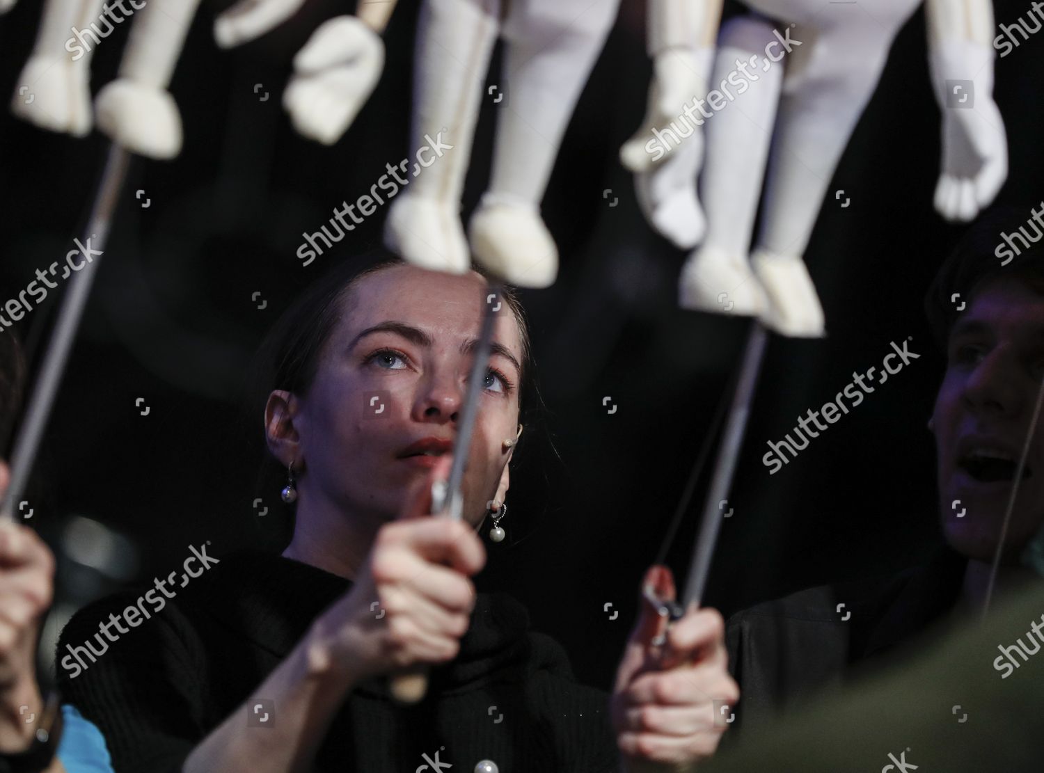 Artists Their Puppets Perform During Rehearsal Editorial Stock Photo ...