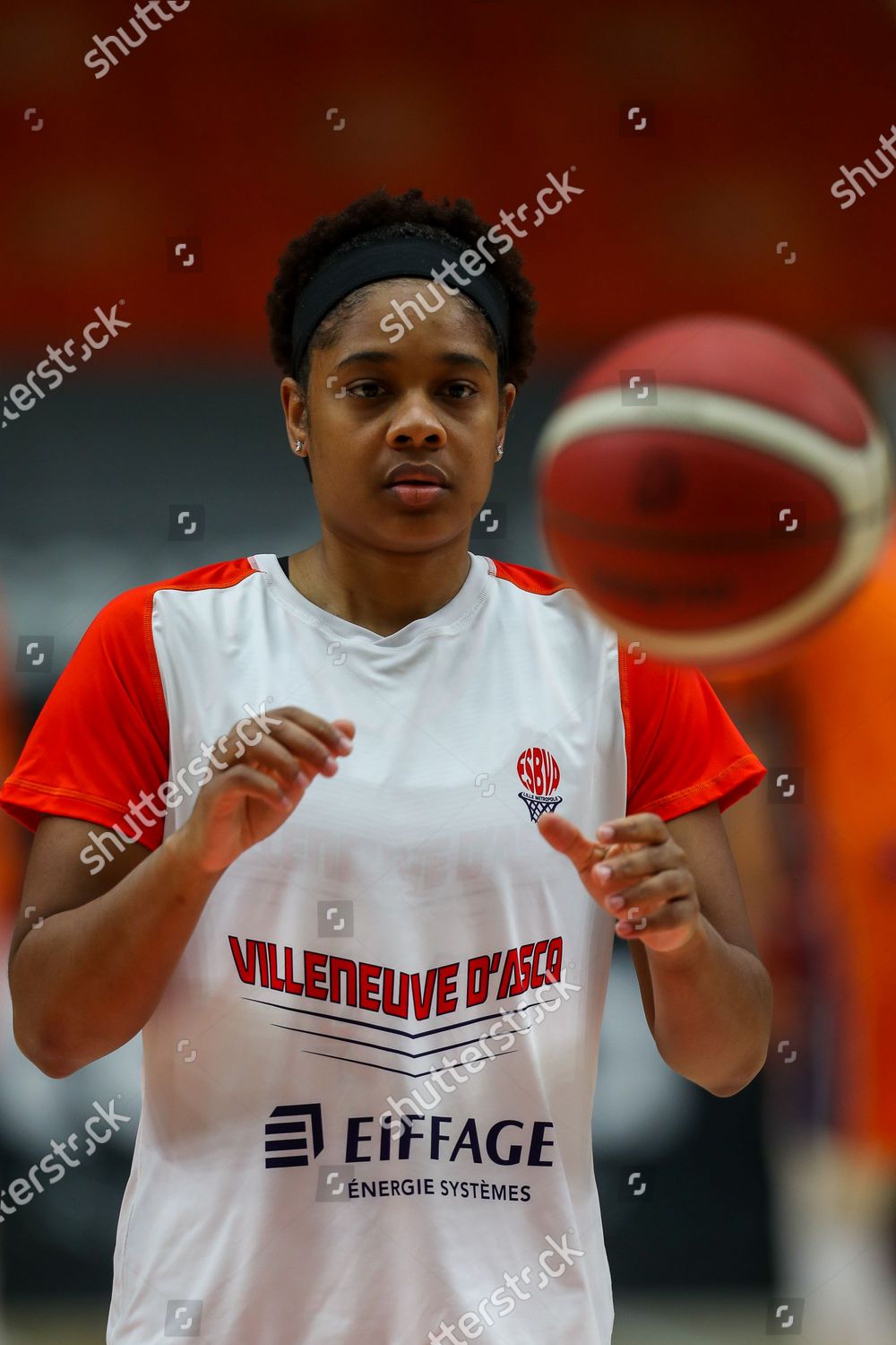 Courtney Alexandria Hurt Warms Prior During Editorial Stock Photo