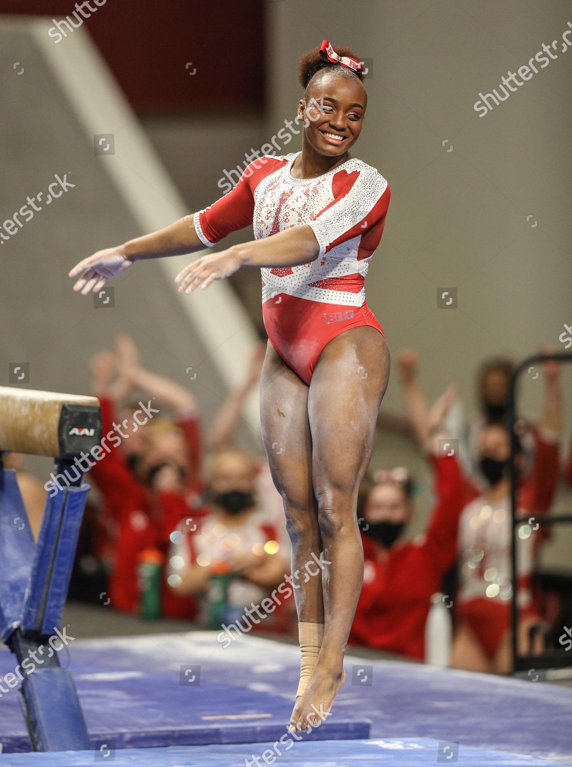 Rutgers Hannah Joyner Smiles She Completes Editorial Stock Photo 