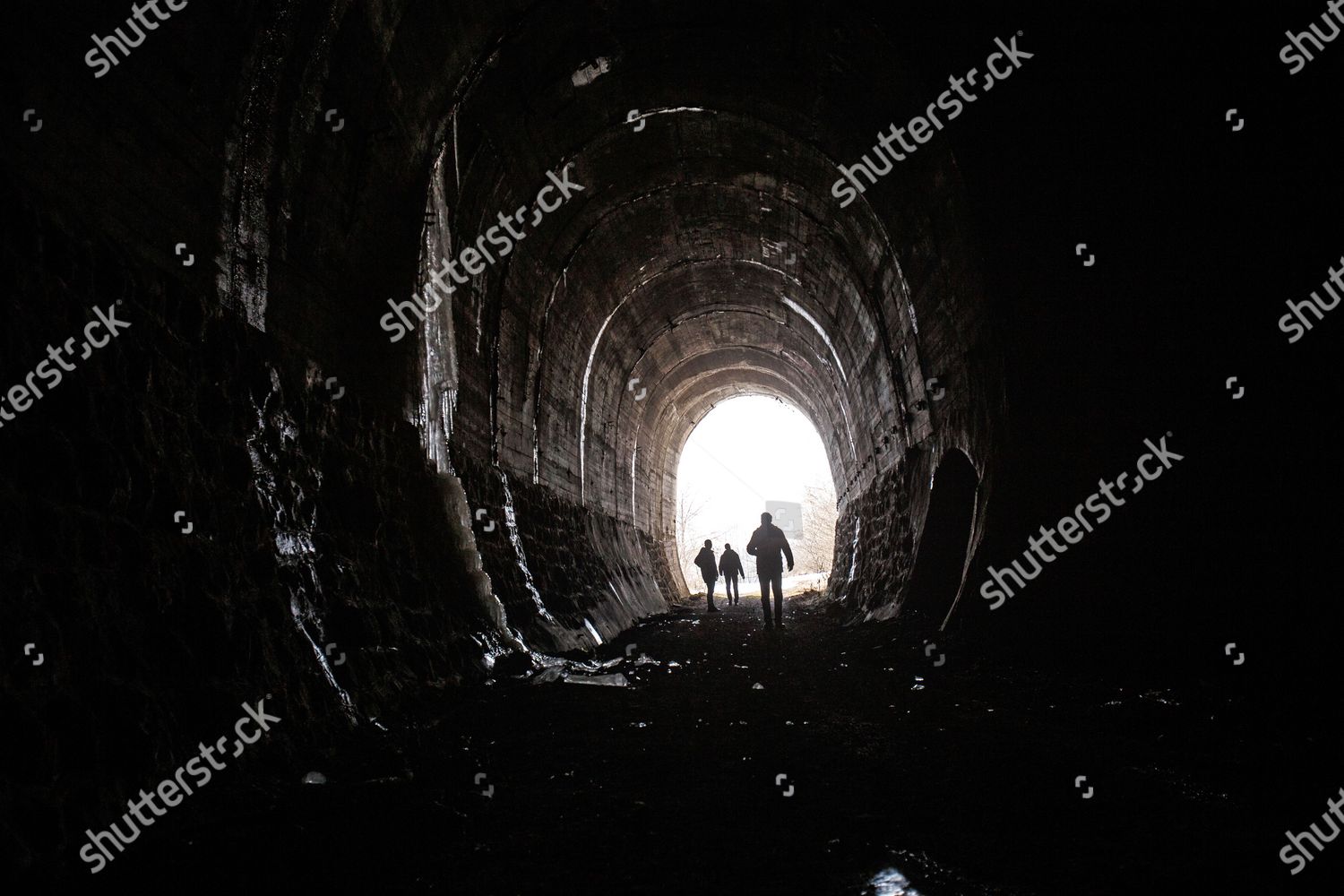 Old Railway Tunnel Situated Near Volosianka Editorial Stock Photo
