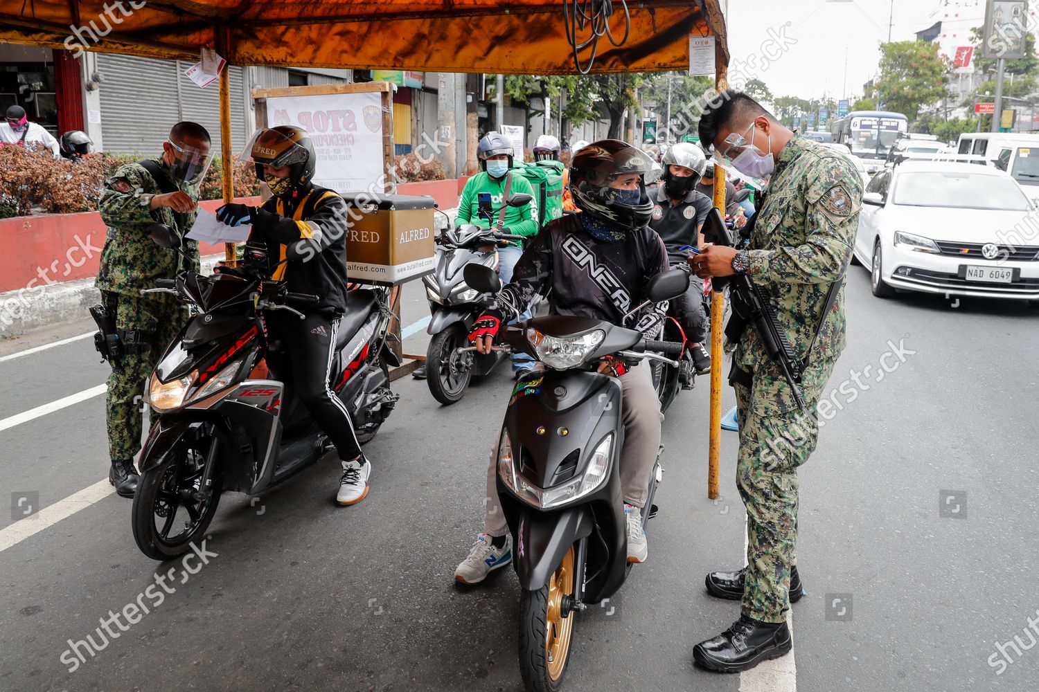 Police Officers Ask Identification Travel Requirements Editorial Stock