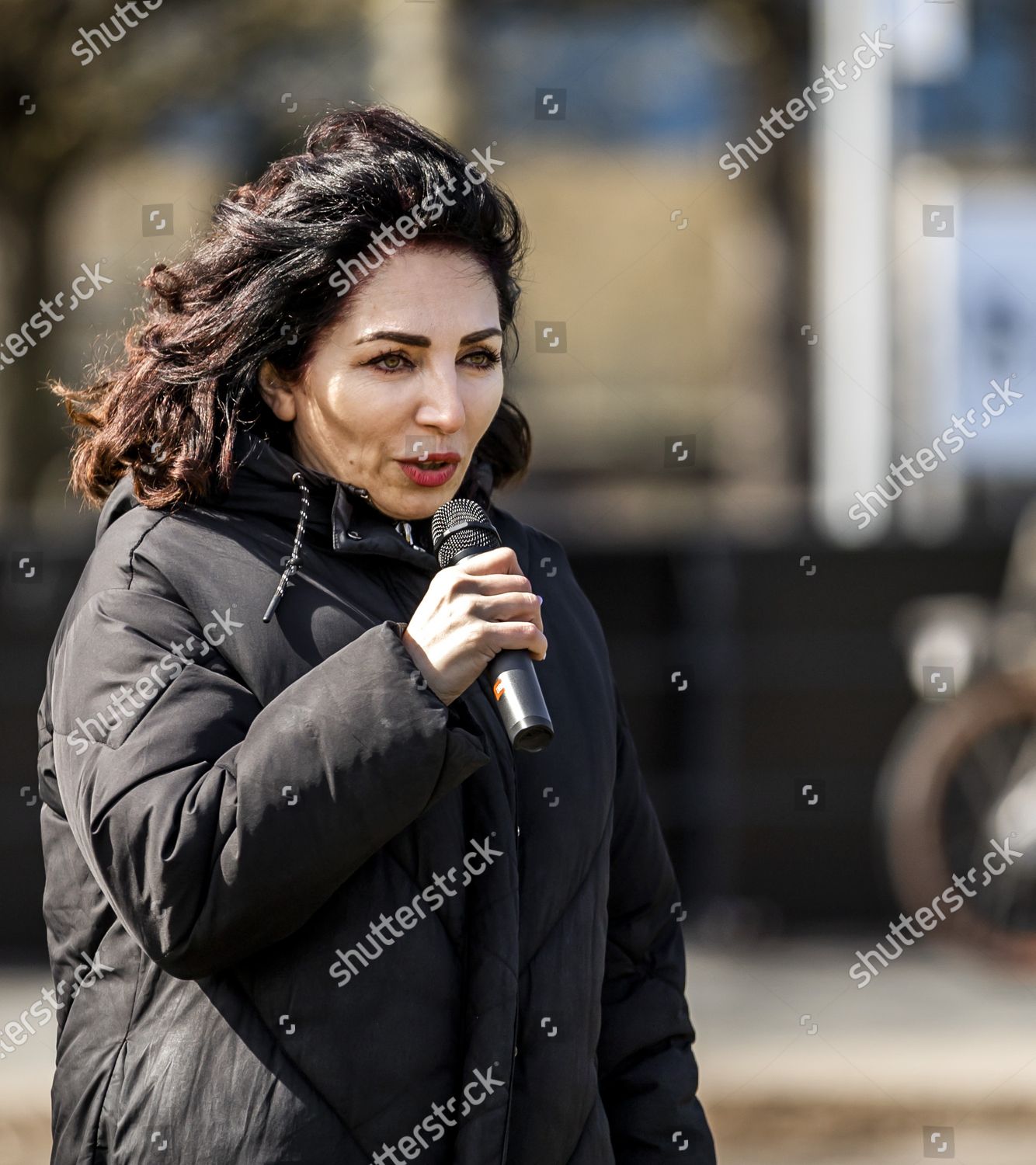 Nazmiye Oral Addresses Crowd During Demonstration Editorial Stock Photo ...
