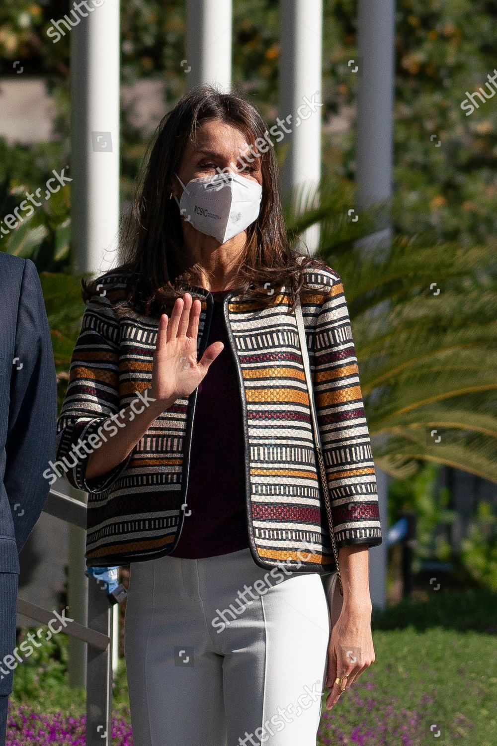 Queen Letizia Spain Visits Mutua Madrilena Editorial Stock Photo