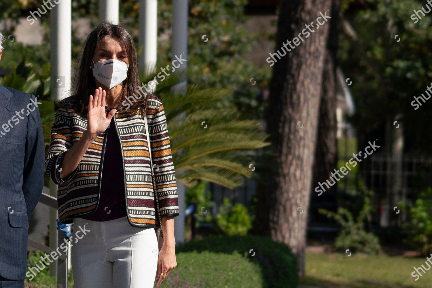 Queen Letizia Spain Visits Mutua Madrilena Editorial Stock Photo