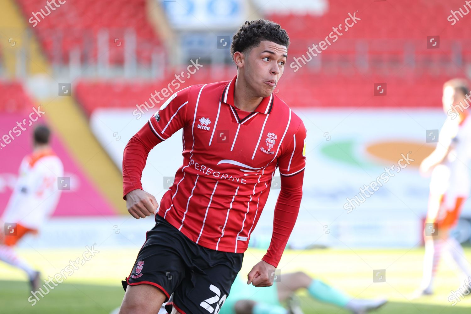 Brennan Johnson Lincoln City Celebrates Scoring Editorial Stock Photo