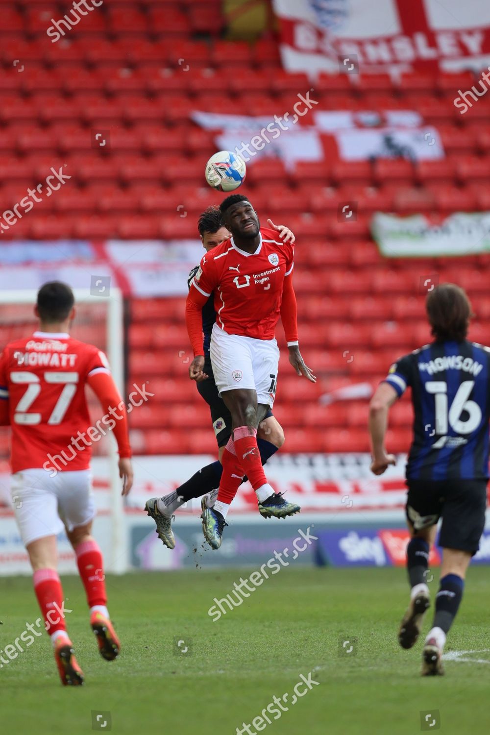 Daryl Dike Barnsley Wins Header During Editorial Stock Photo Stock