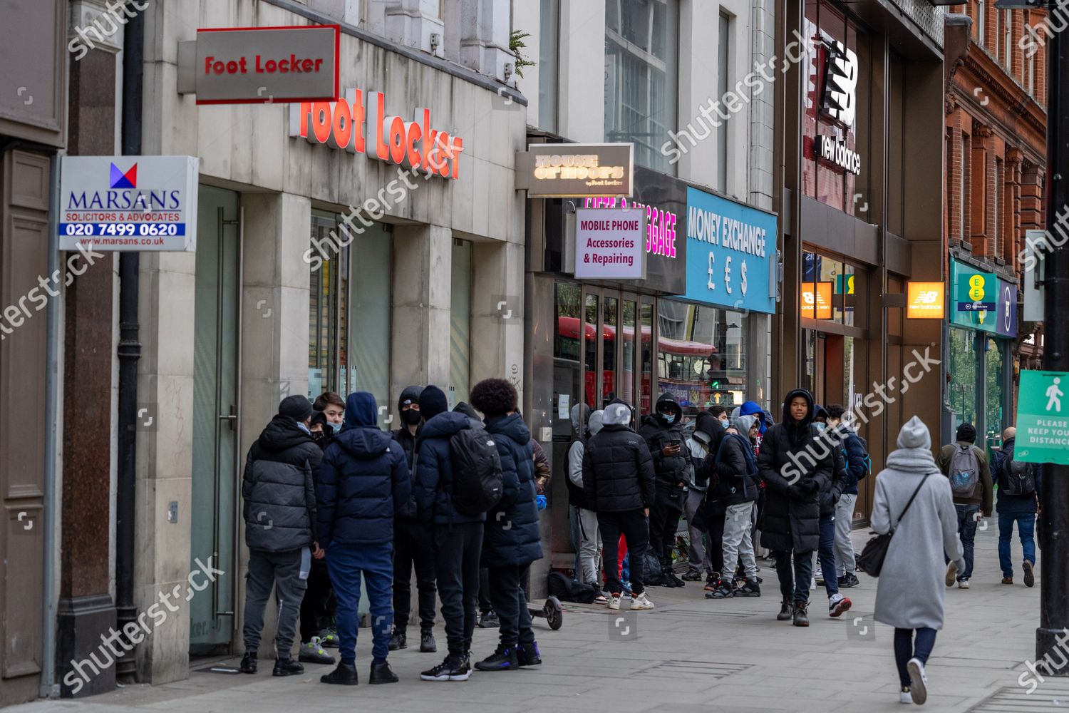 Members Public Queue Outside Foot Locker Editorial Stock Photo Stock