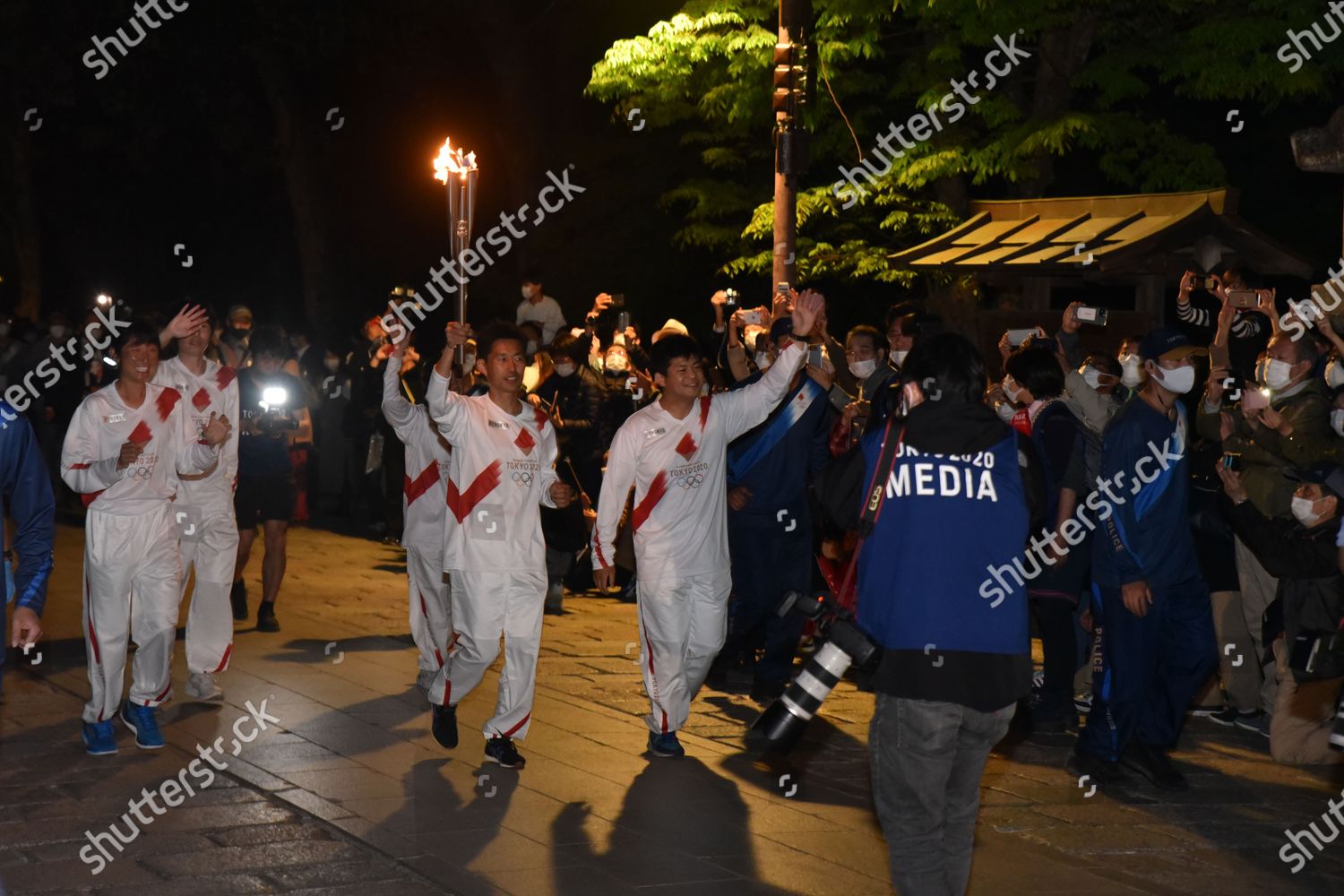 Local Torchbearers Run During Tokyo 2020 Editorial Stock Photo - Stock ...