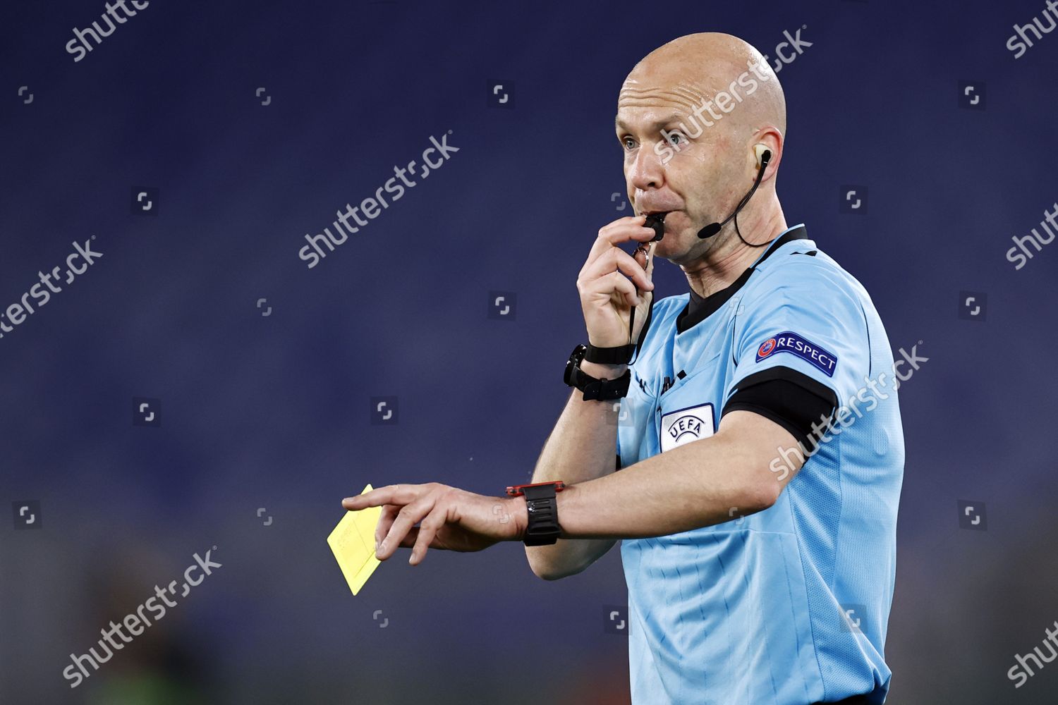 Referee Anthony Taylor during UEFA Europa League 에디토리얼 스톡 ...