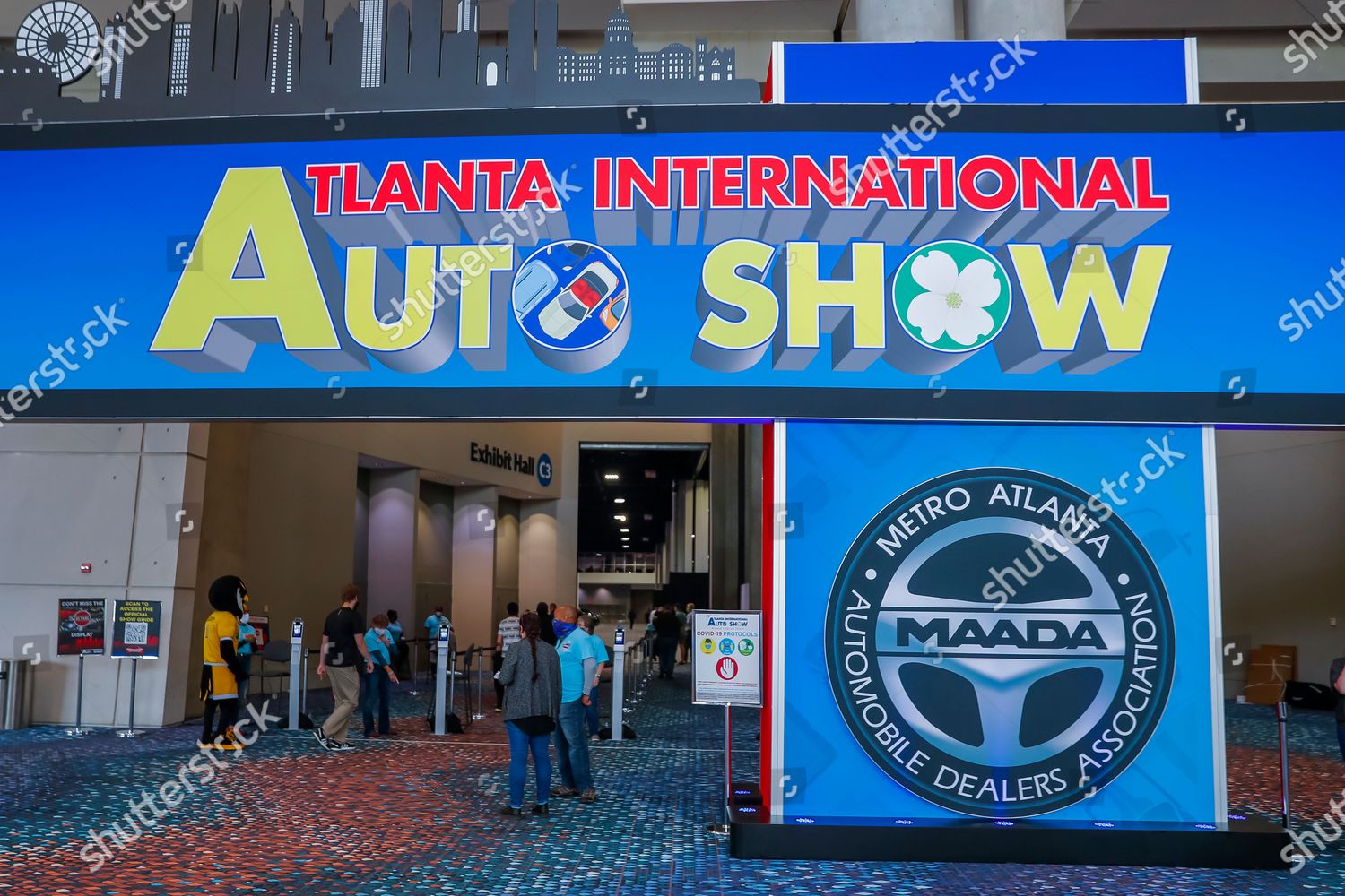 Attendees Enter Atlanta International Auto Show Editorial Stock Photo