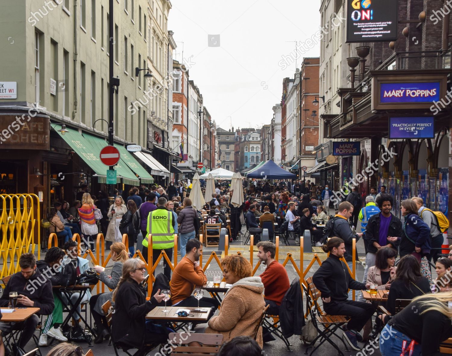 Busy Restaurants Bars Old Compton Street Editorial Stock Photo - Stock ...