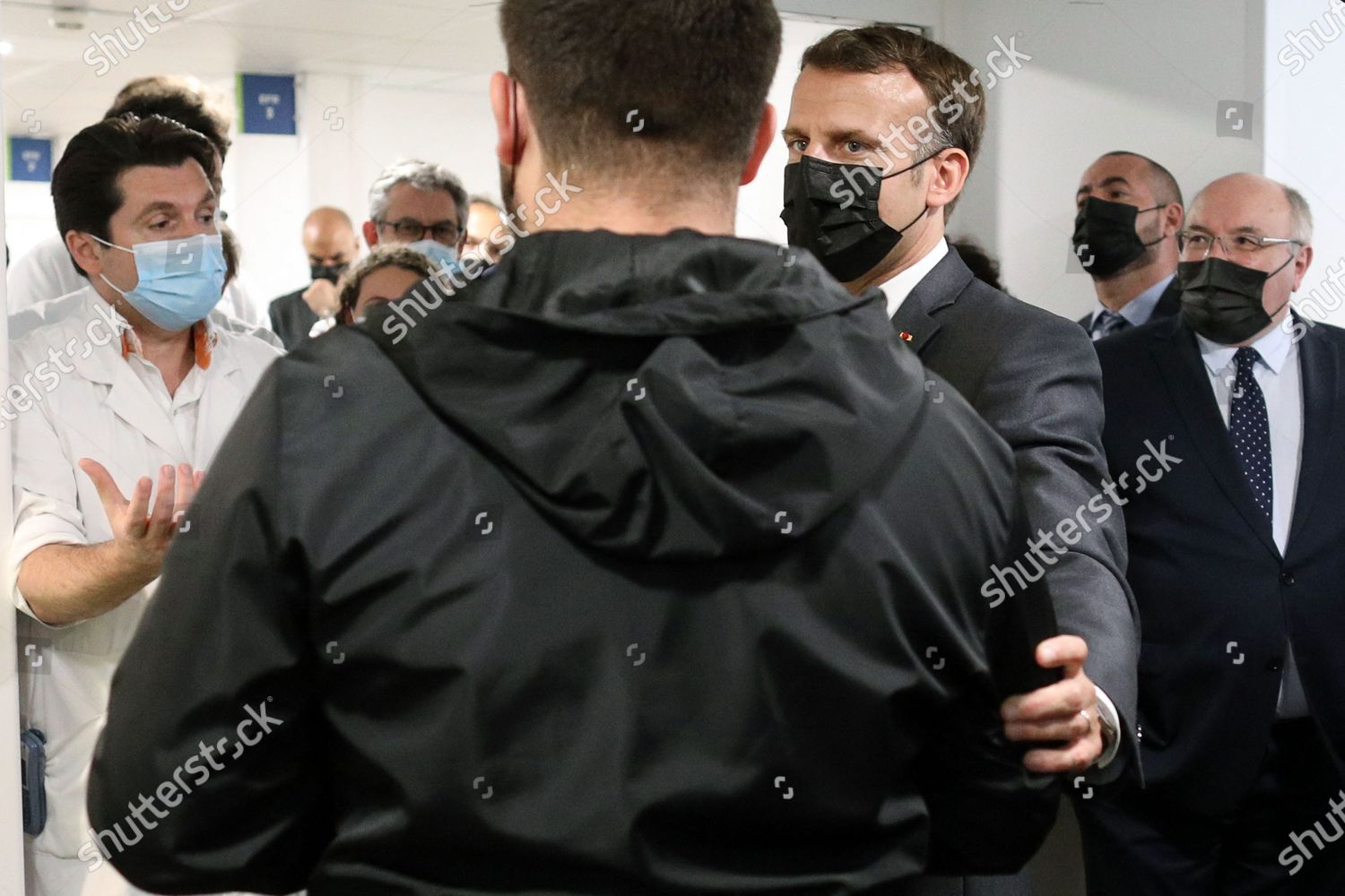 PRESIDENT FRENCH REPUBLIC EMMANUEL MACRON ACCOMPANIES Editorial Stock ...