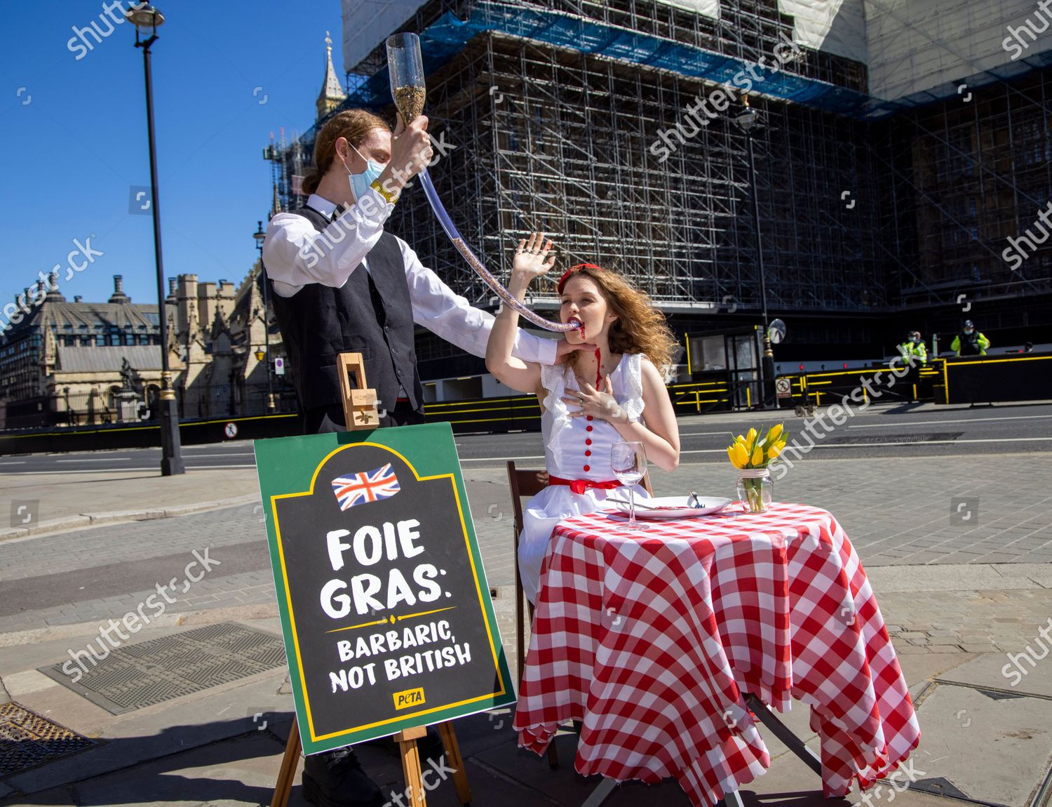 Peta Foie Gras Protest Westminster London Editorial Stock Photo - Stock ...