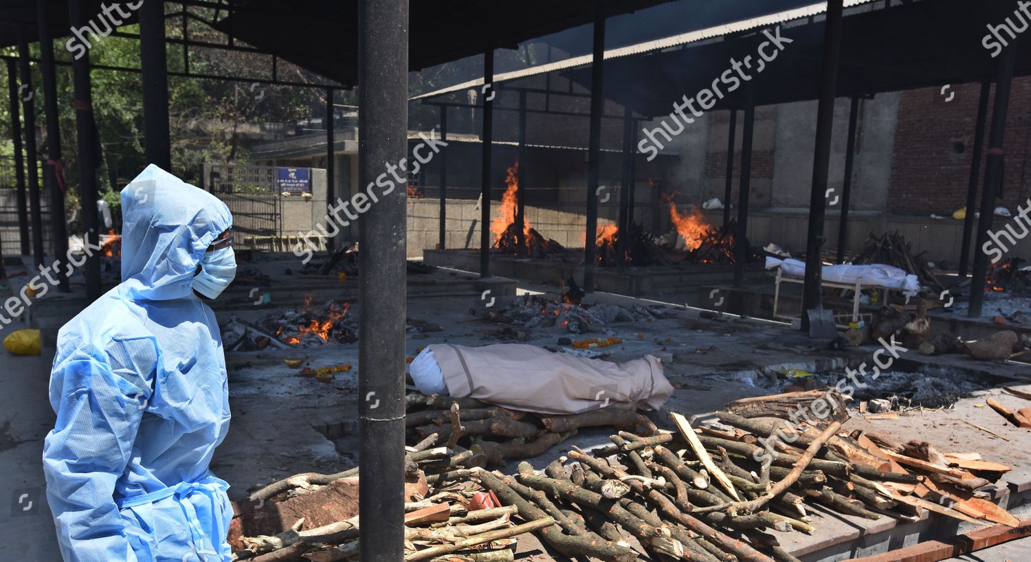 Multiple Funeral Pyres People Who Died Editorial Stock Photo Stock