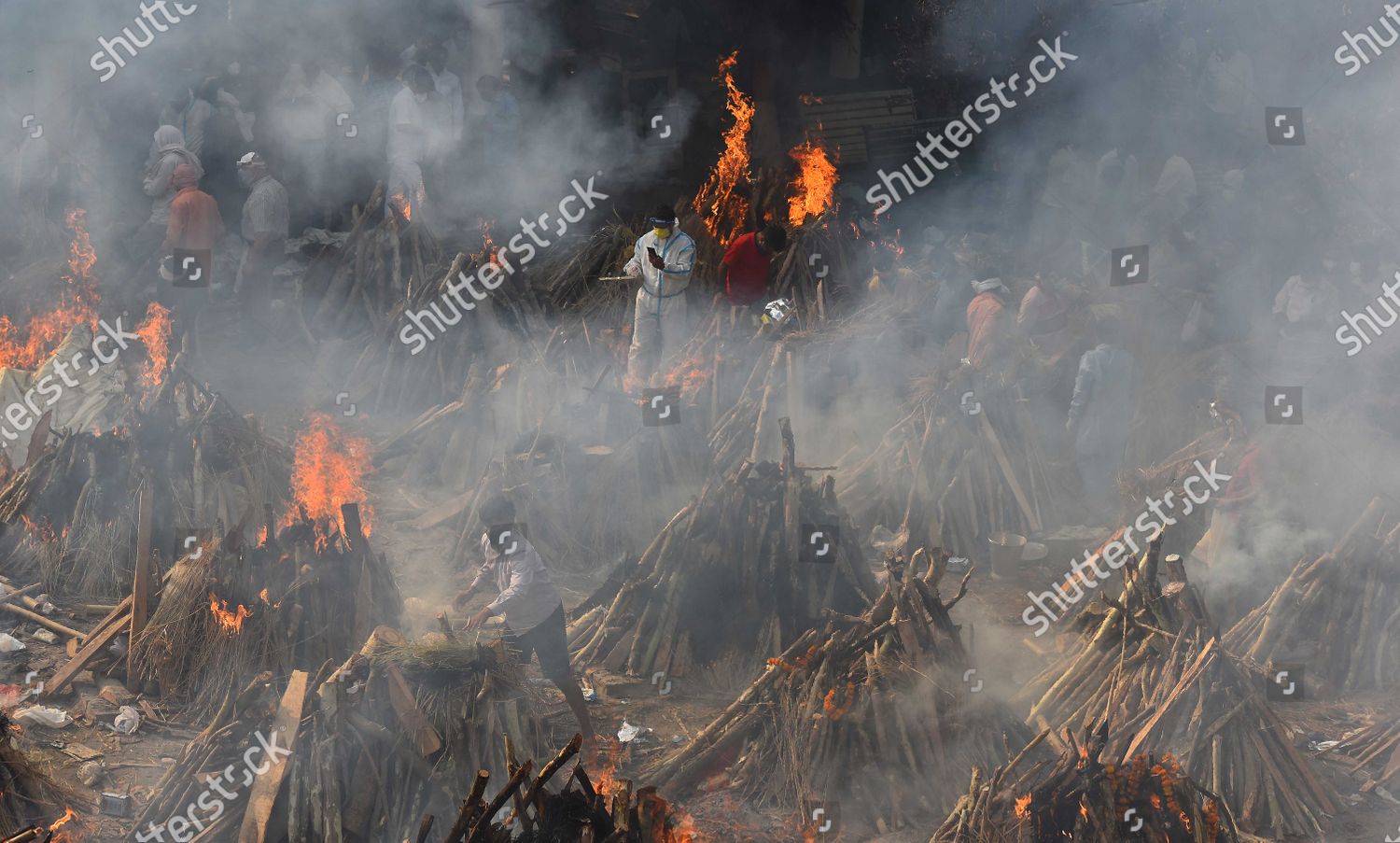Funeral Pyres People Who Died Covid19 Editorial Stock Photo Stock