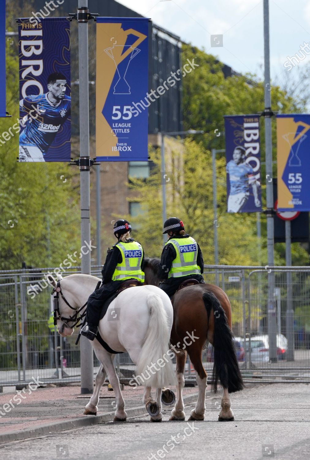 Mounted Police Scotland Officers Outside Ibrox Editorial Stock Photo ...