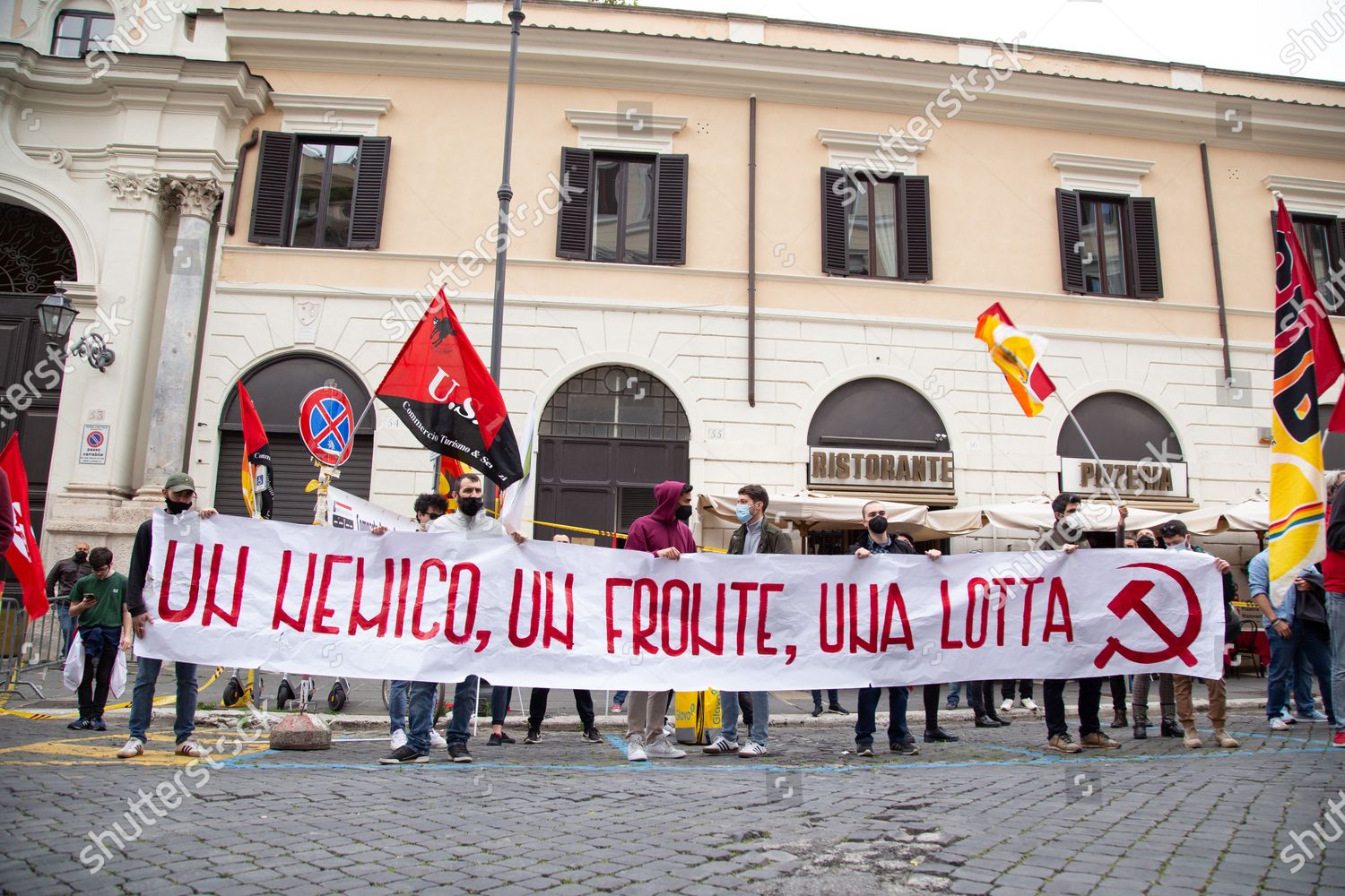 Demonstration Organized By Cub Confederazione Unitaria Editorial Stock ...