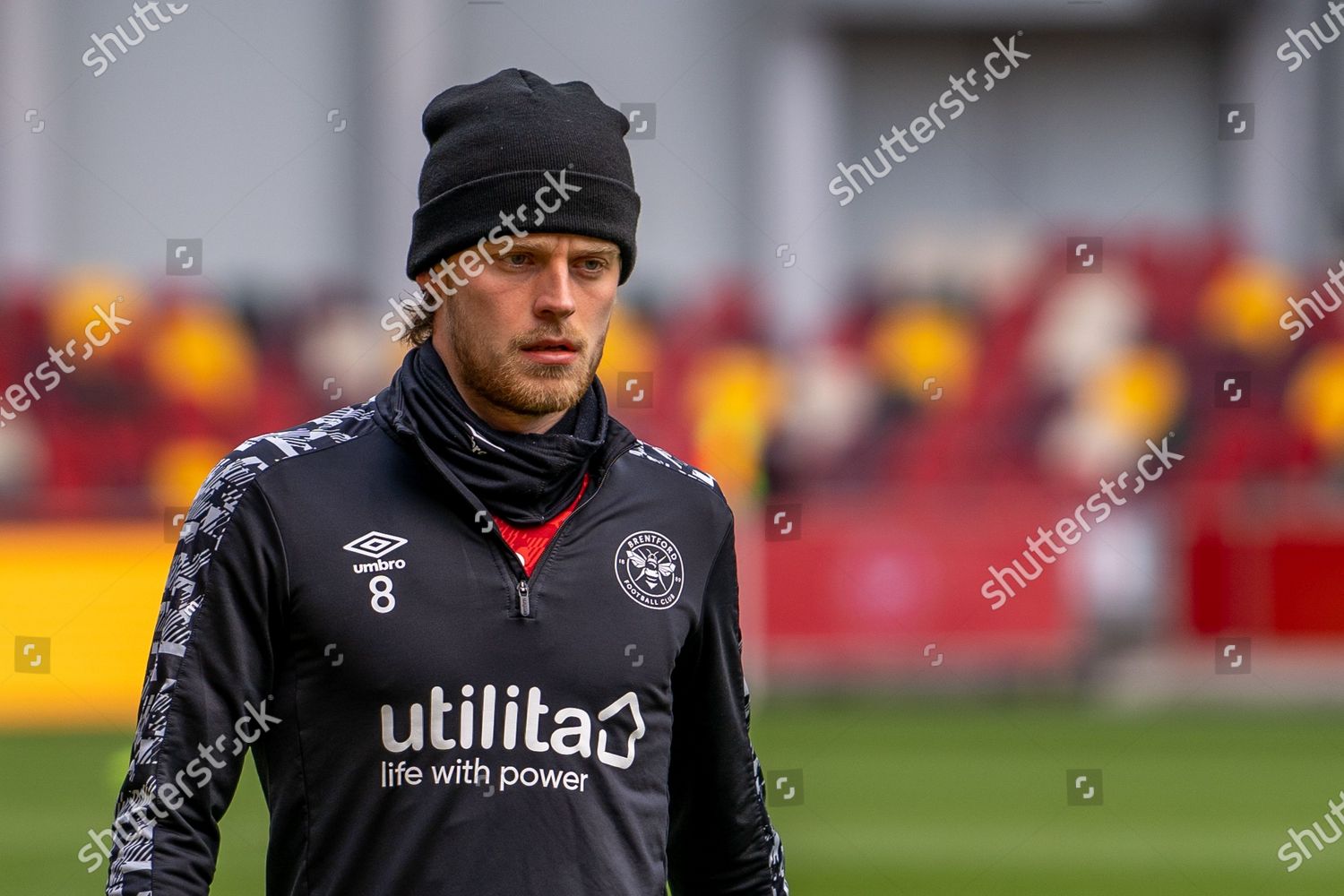 Brentford Midfielder Mathias Jensen 8 Warm Editorial Stock Photo ...