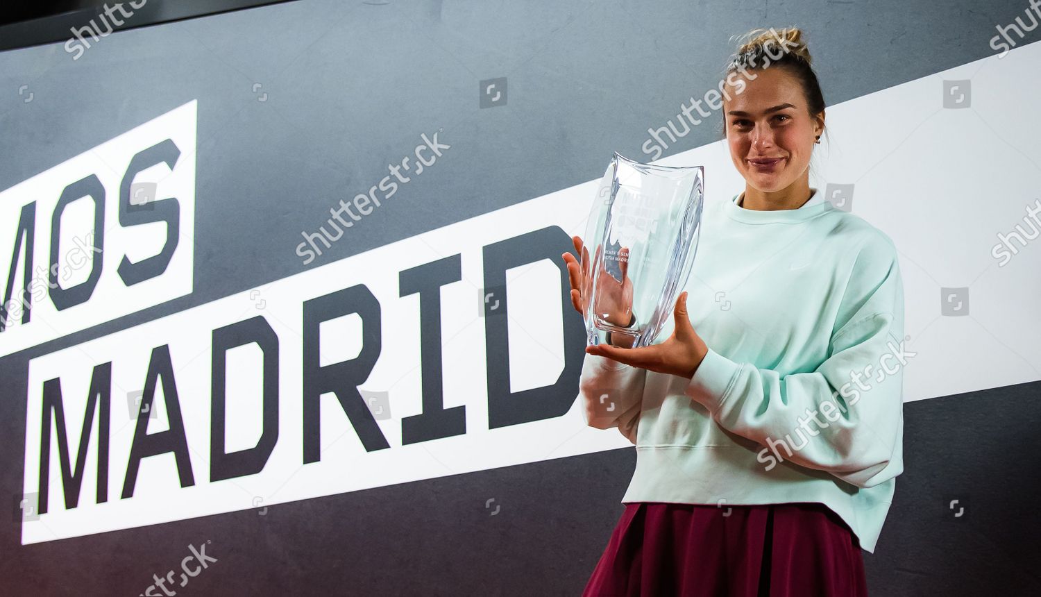 Aryna Sabalenka Belarus Her Trophy After Editorial Stock Photo - Stock ...