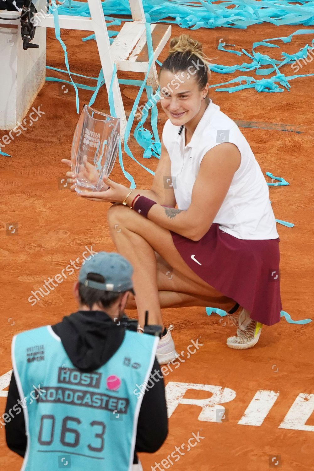 Aryna Sabalenka Belarus Poses Photo Trophy Editorial Stock Photo ...