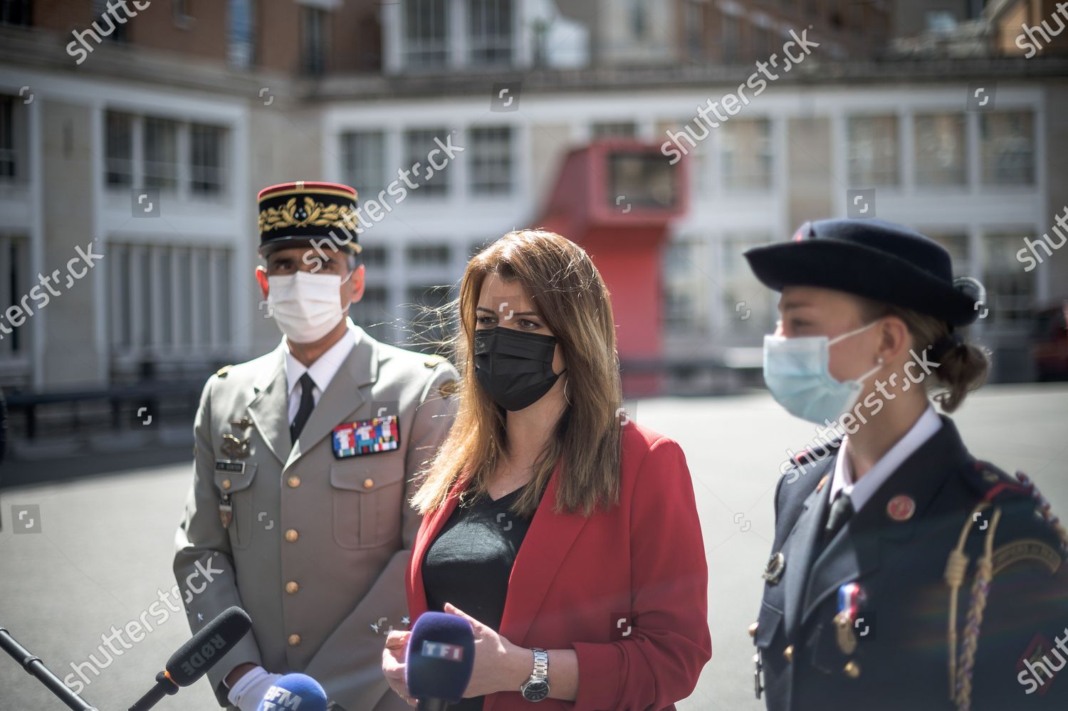 General Jeanmarie Gontier Marlene Schiappa Minister Editorial Stock ...