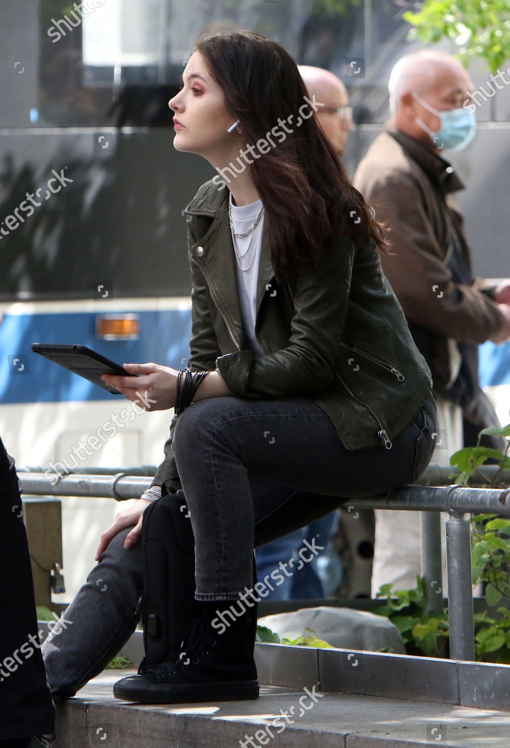 Ainsley Seiger On Set Law Order Editorial Stock Photo - Stock Image