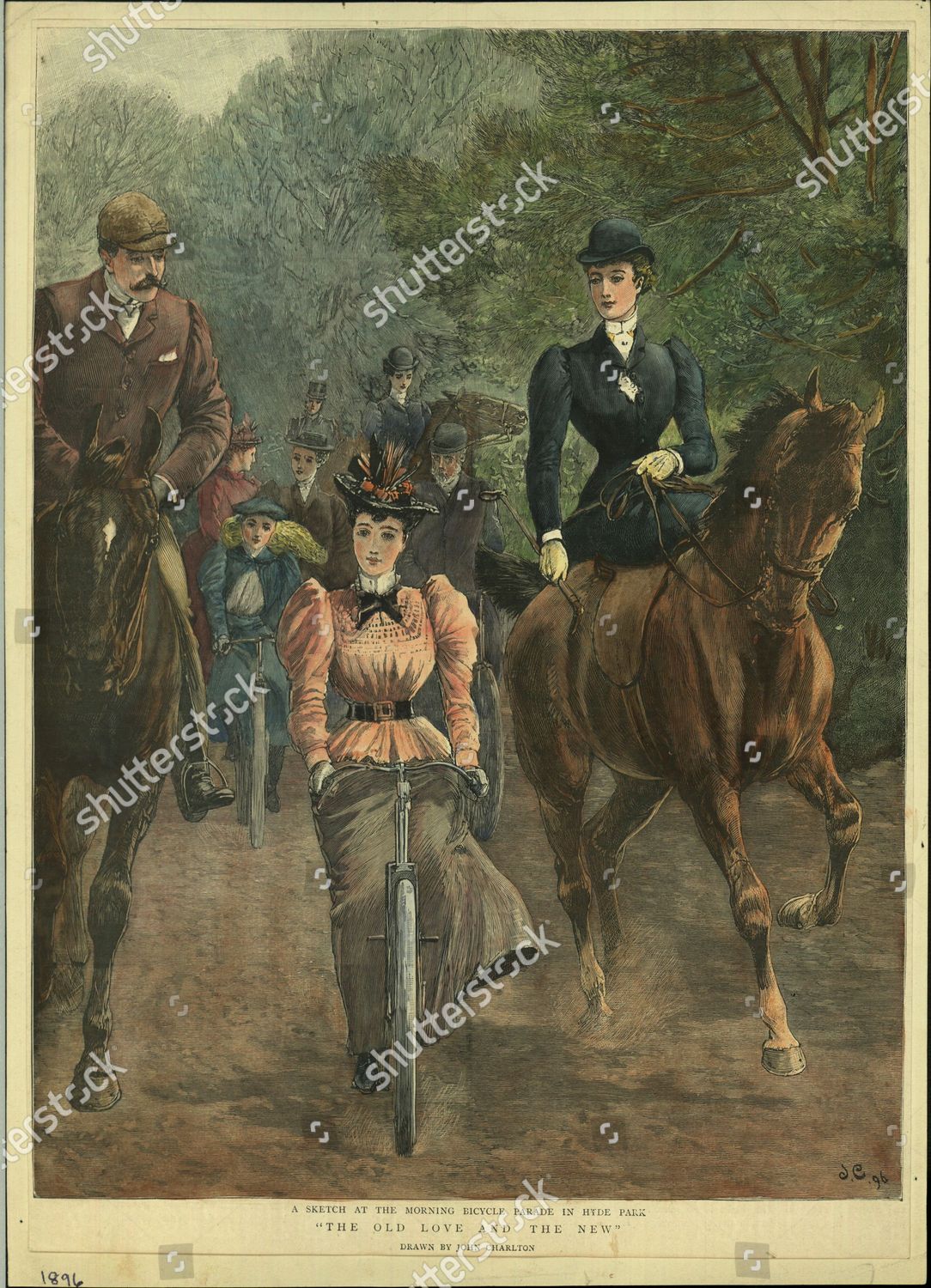 Lady Cycling Middle Horse Riders London Editorial Stock Photo - Stock ...