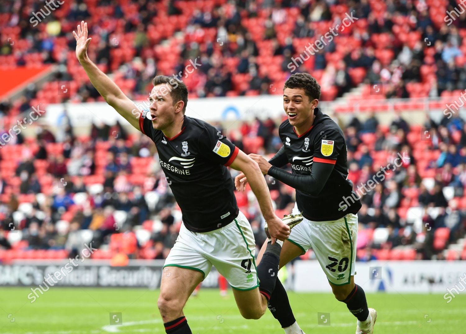 Tom Hopper Lincoln City Scores Goal Editorial Stock Photo - Stock Image ...