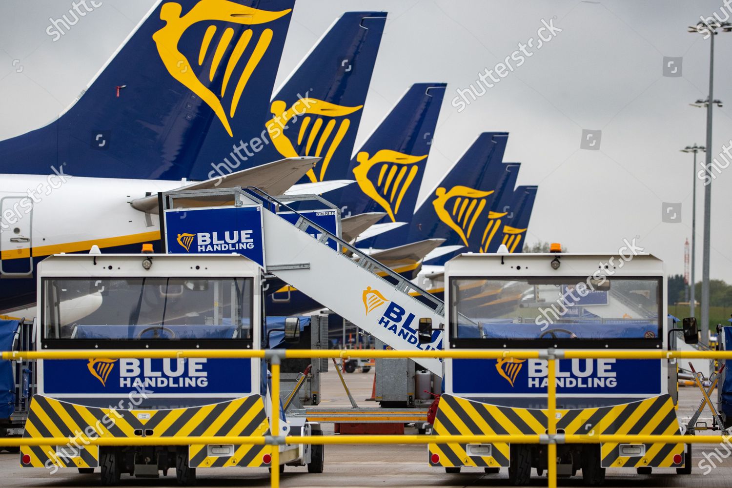 Ryanair Aircraft Ancillary Equipment Parked Stansted Editorial Stock Photo Stock Image