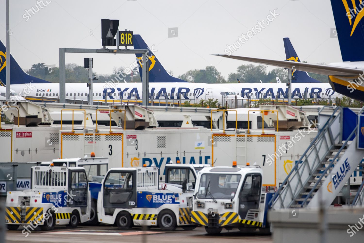 Ryanair Aircraft Ancillary Equipment Parked Stansted Editorial Stock Photo Stock Image
