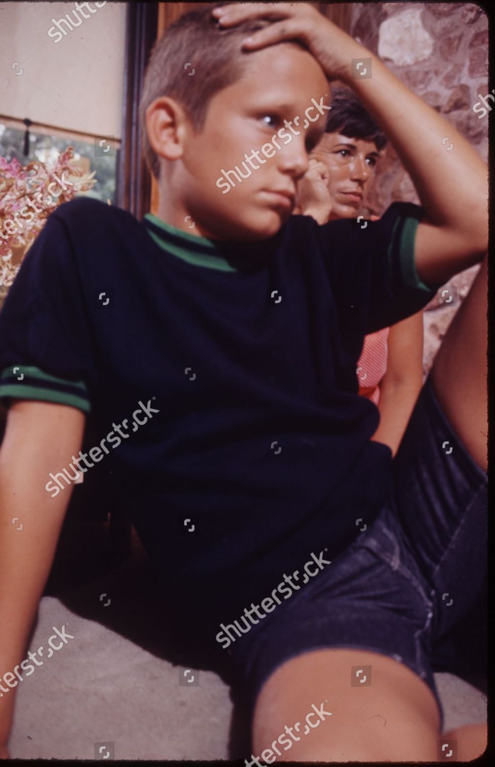 Neil Armstrongs Family Watching Television Houston Editorial Stock ...