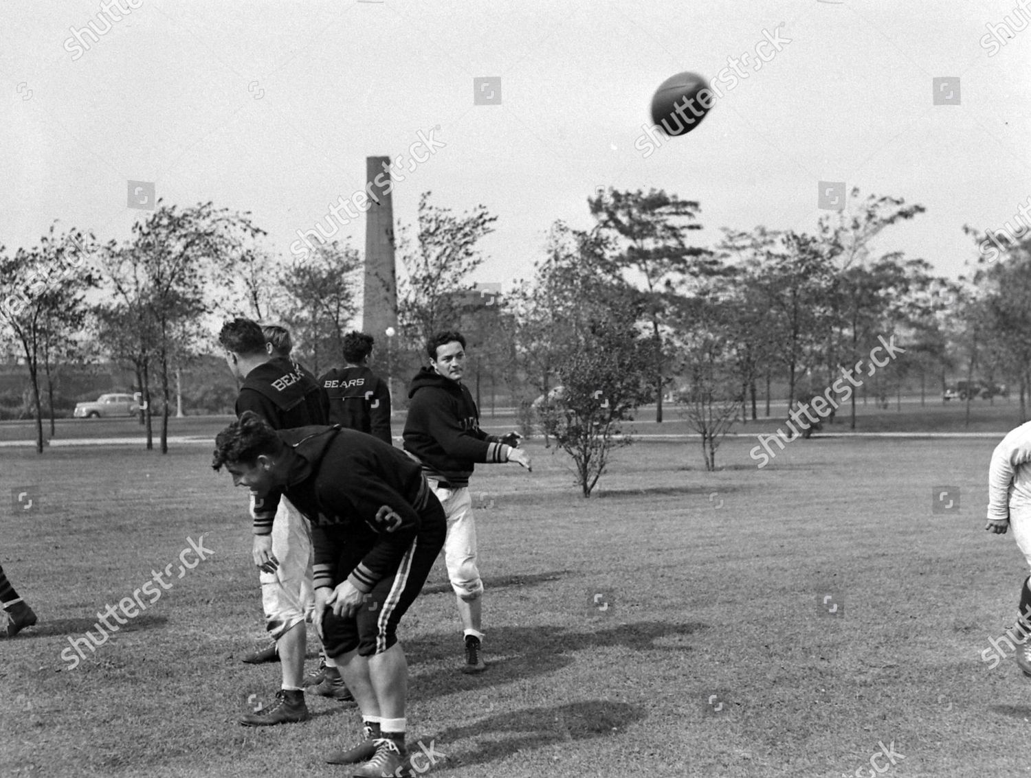 Chicago Bears Player Sid Luckman Throwing Editorial Stock Photo Stock