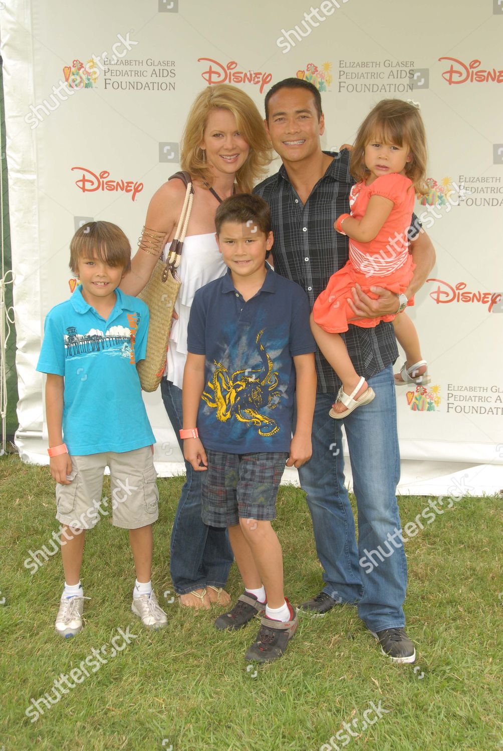 Mark Dacascos Wife Julie Condra Family Editorial Stock Photo Stock