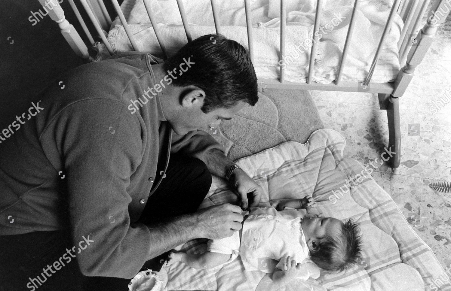 Joseph Don Meredith Taking Care Baby Editorial Stock Photo - Stock