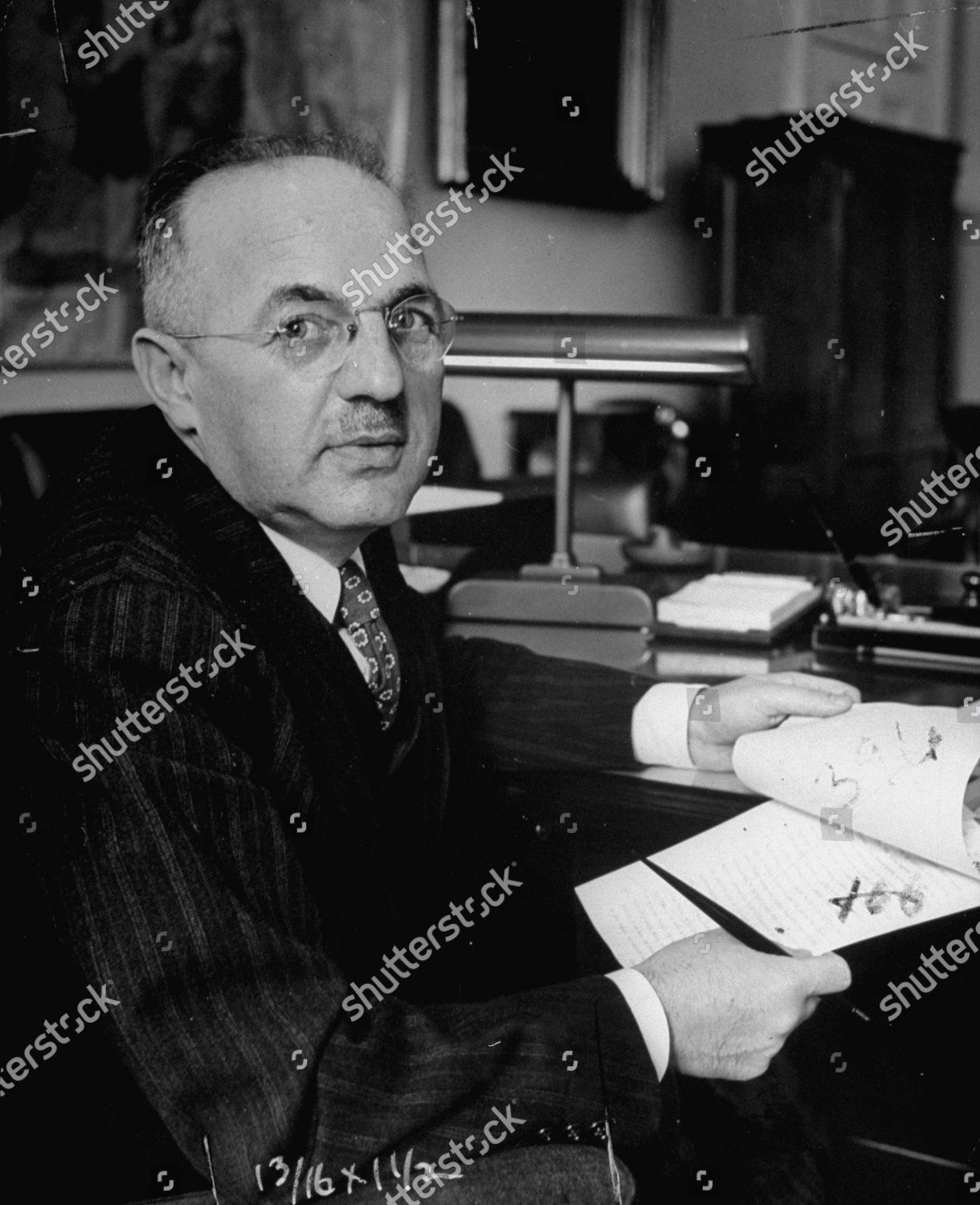 Portrait Harry Dexter White Sitting His Editorial Stock Photo Stock
