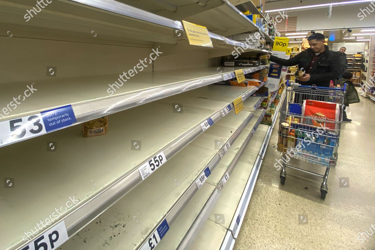 View Empty Shelves Tesco Super Store Editorial Stock Photo Stock