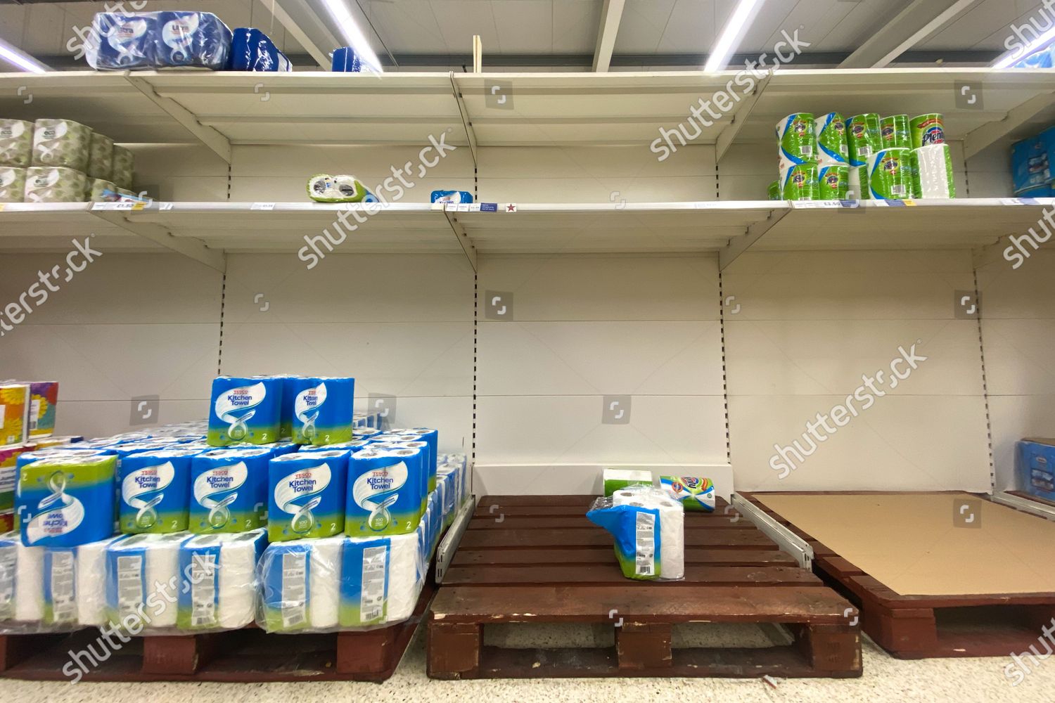 View Empty Shelves Tesco Super Store Editorial Stock Photo Stock