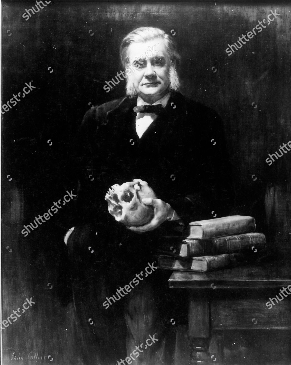 Painting Thomas Huxley 18251895 English Biologist Editorial Stock Photo