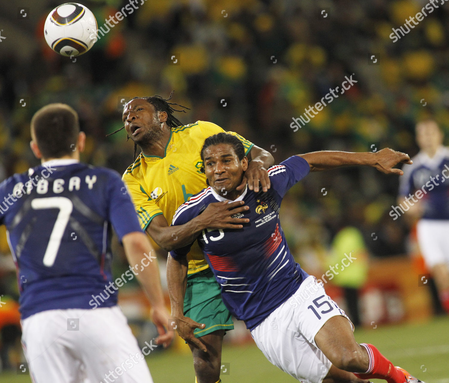 Florent Malouda Being Fouled By Macbeth Sibaya Editorial Stock Photo Stock Image Shutterstock