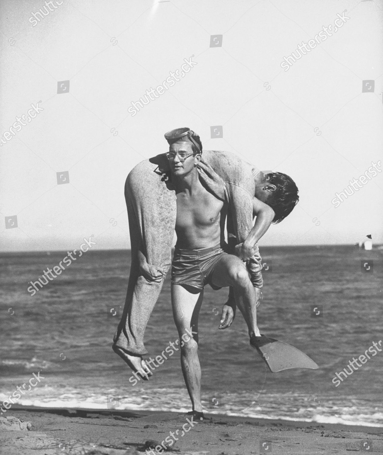 ACTOR WALLY COX L CARRYING MAN Editorial Stock Photo - Stock Image