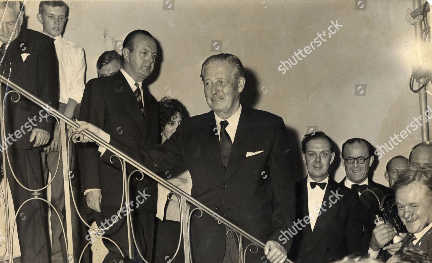 Harold Macmillan Earl Stockton Pictured Leaving Editorial Stock Photo