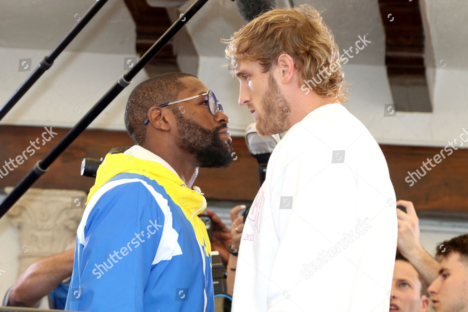 Floyd Mayweather Jr Logan Paul Editorial Stock Photo ...