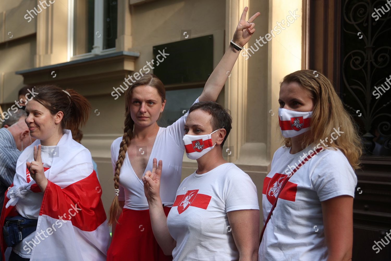 Polishbelarusian Activist Jana Shostak 3r Gestures Editorial Stock ...