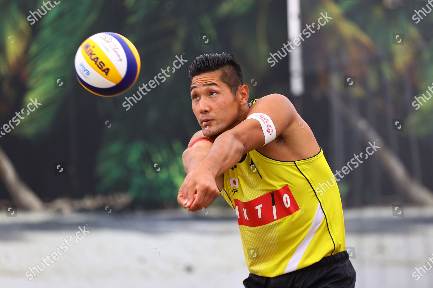 Yusuke Ishijima Beach Volleyball Mens Beach Editorial Stock Photo