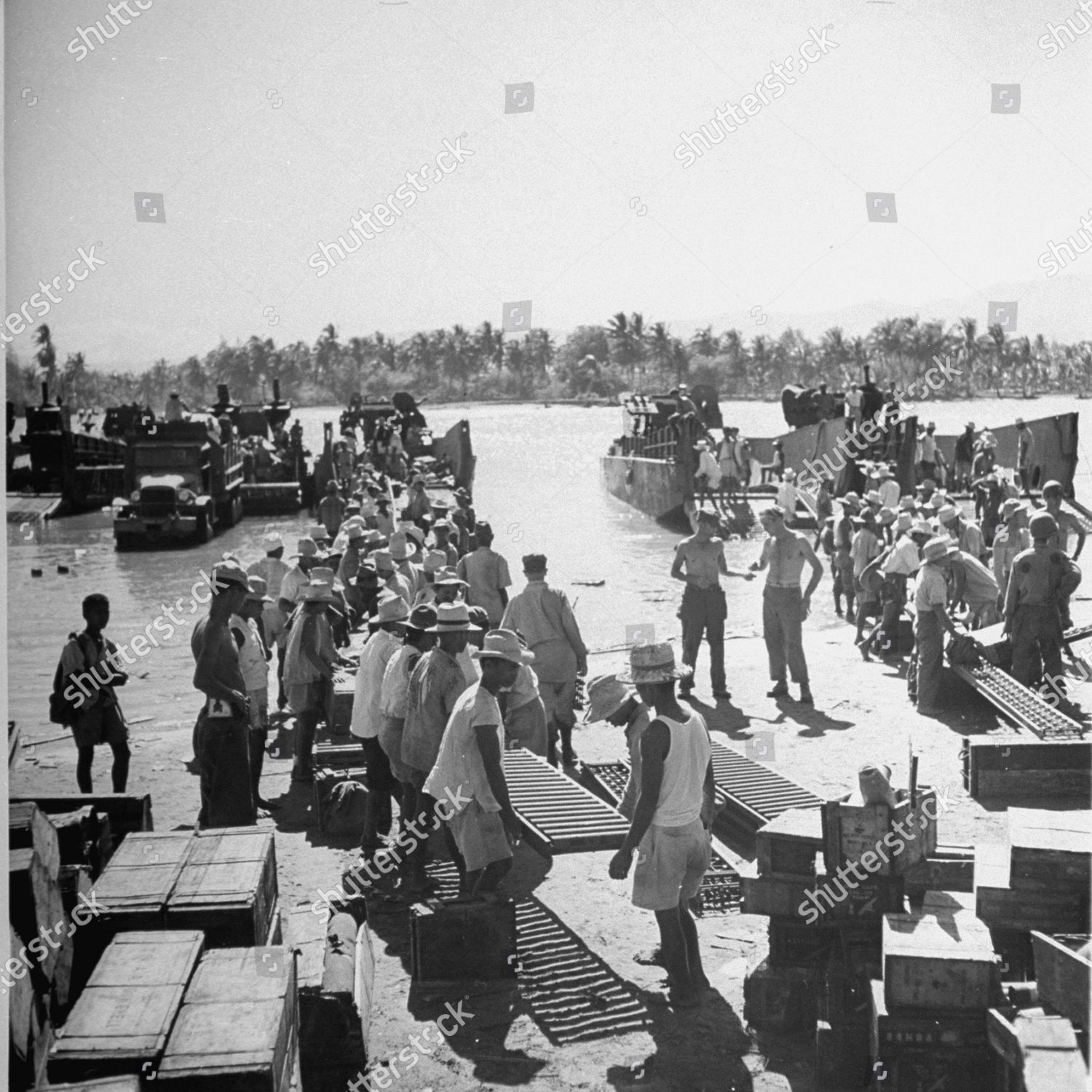 Philippines Circa 1945 Filipinos Moving American Editorial Stock Photo ...