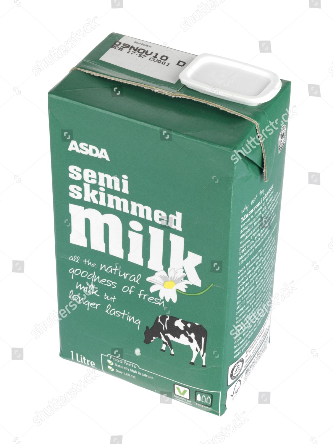 Asda Semi Skimmed Uht Milk Editorial Stock Photo - Stock Image ...