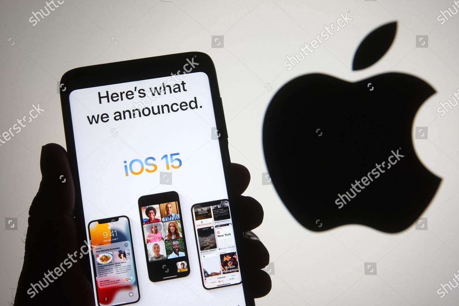 This Photo Illustration Ios 15 Logo Editorial Stock Photo - Stock Image